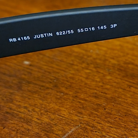 Ray Ban Unisex Polarized Sunglasses Justin RB4165 622/55 55mm - Picture 6 of 8